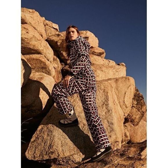 New Free People Movement All Prepped Printed Ski Suit Size Large - Picture 2 of 10